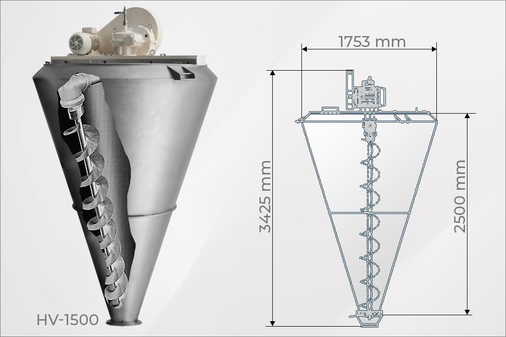 Foeth HV-1500 - Konische menger