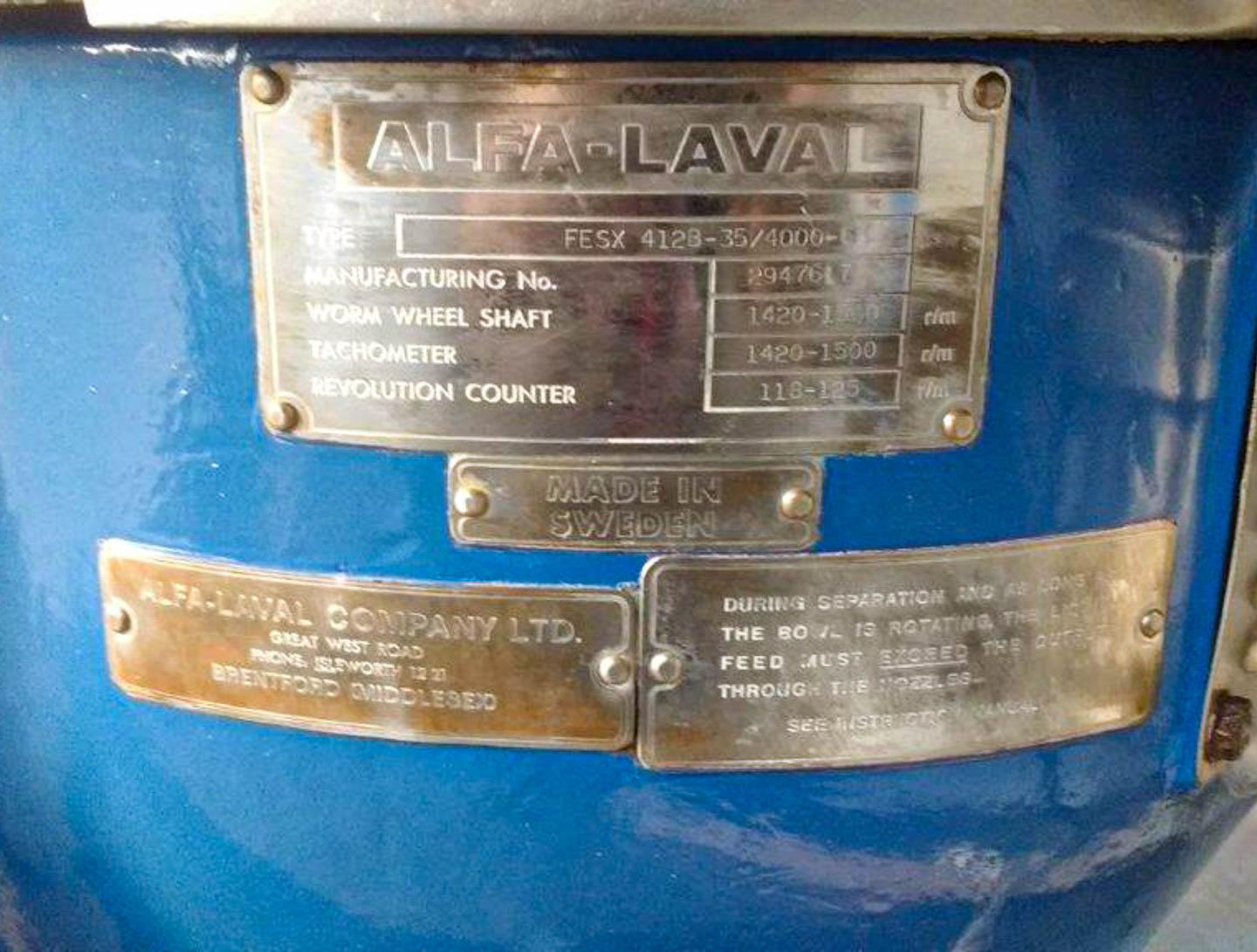 Alfa Laval FESX-412B-35 - Séparateur - image 7