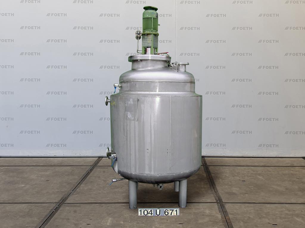 Ziemann 1350 Ltr - Stainless Steel Reactor