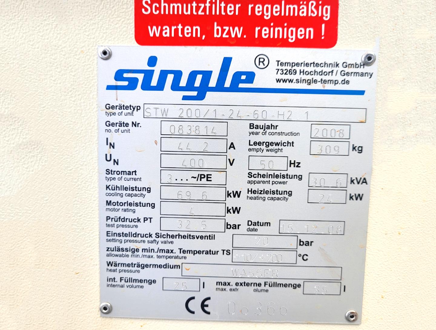 Single Temperiertechnik STW 200/1-24-60-H2.1 - циркуляционный термостат - image 6