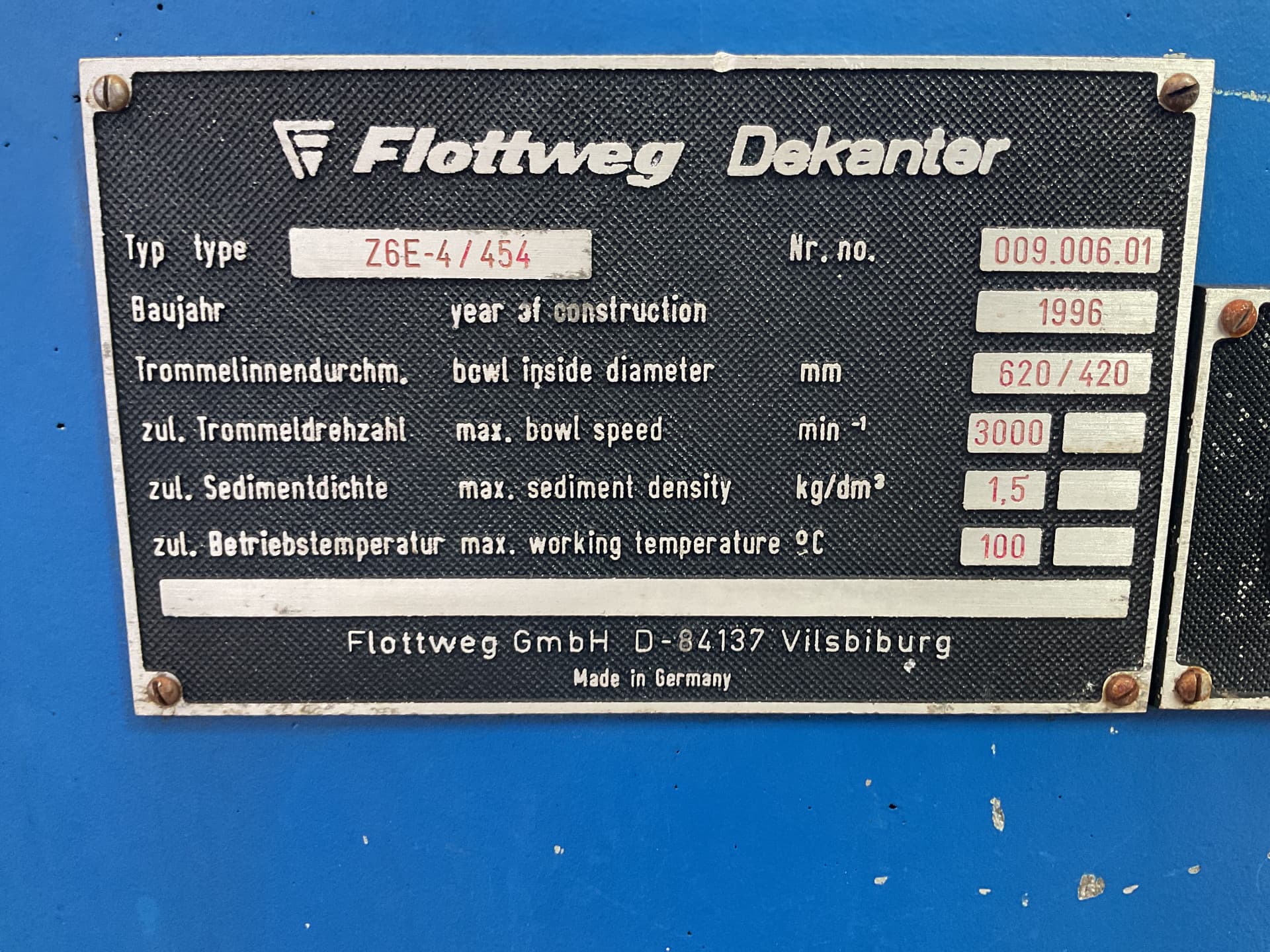 Flottweg Z6E-4/454 - Отстойник - image 4