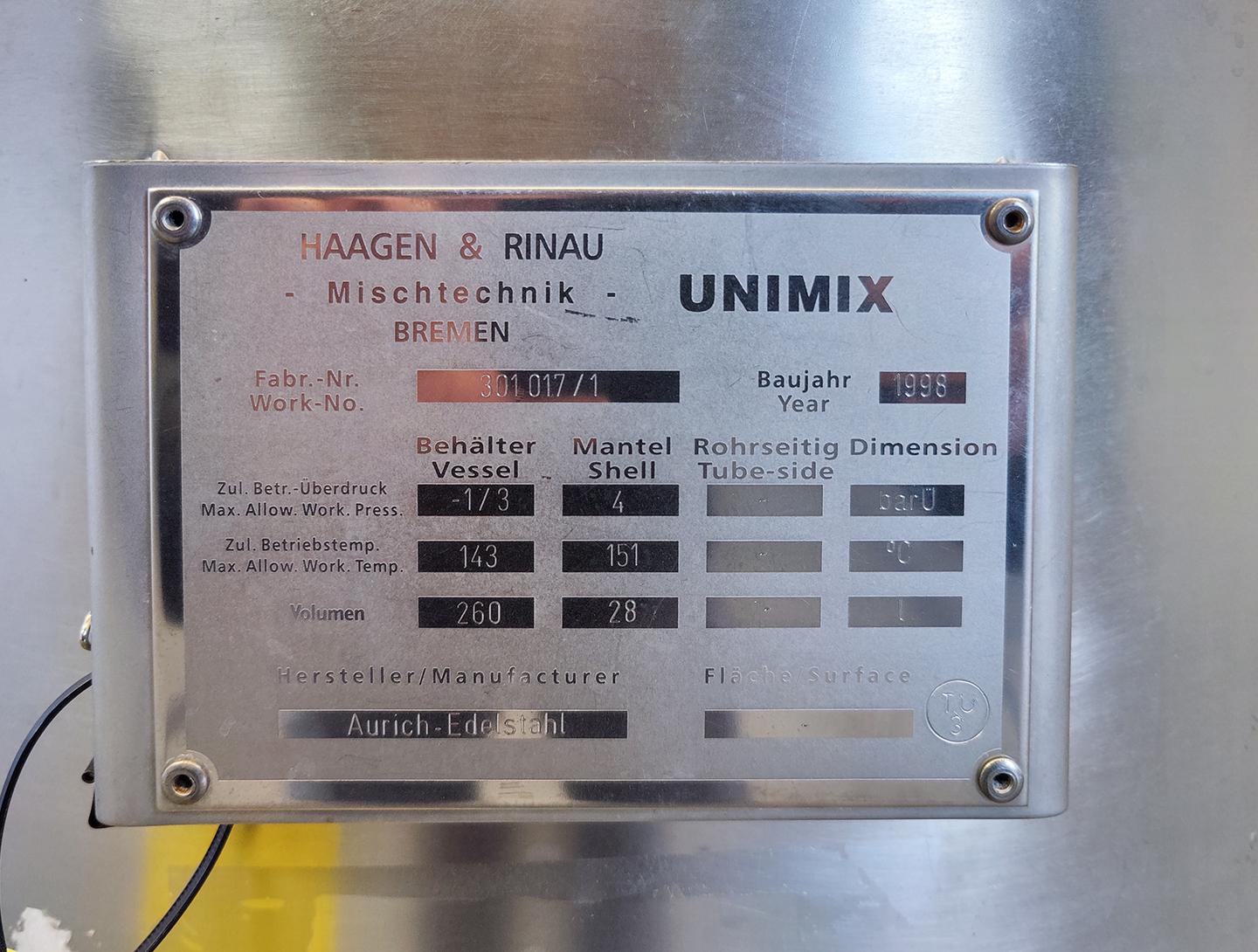 Haagen & Rinau Unimix 200 Ltr. - Stainless Steel Reactor - image 8