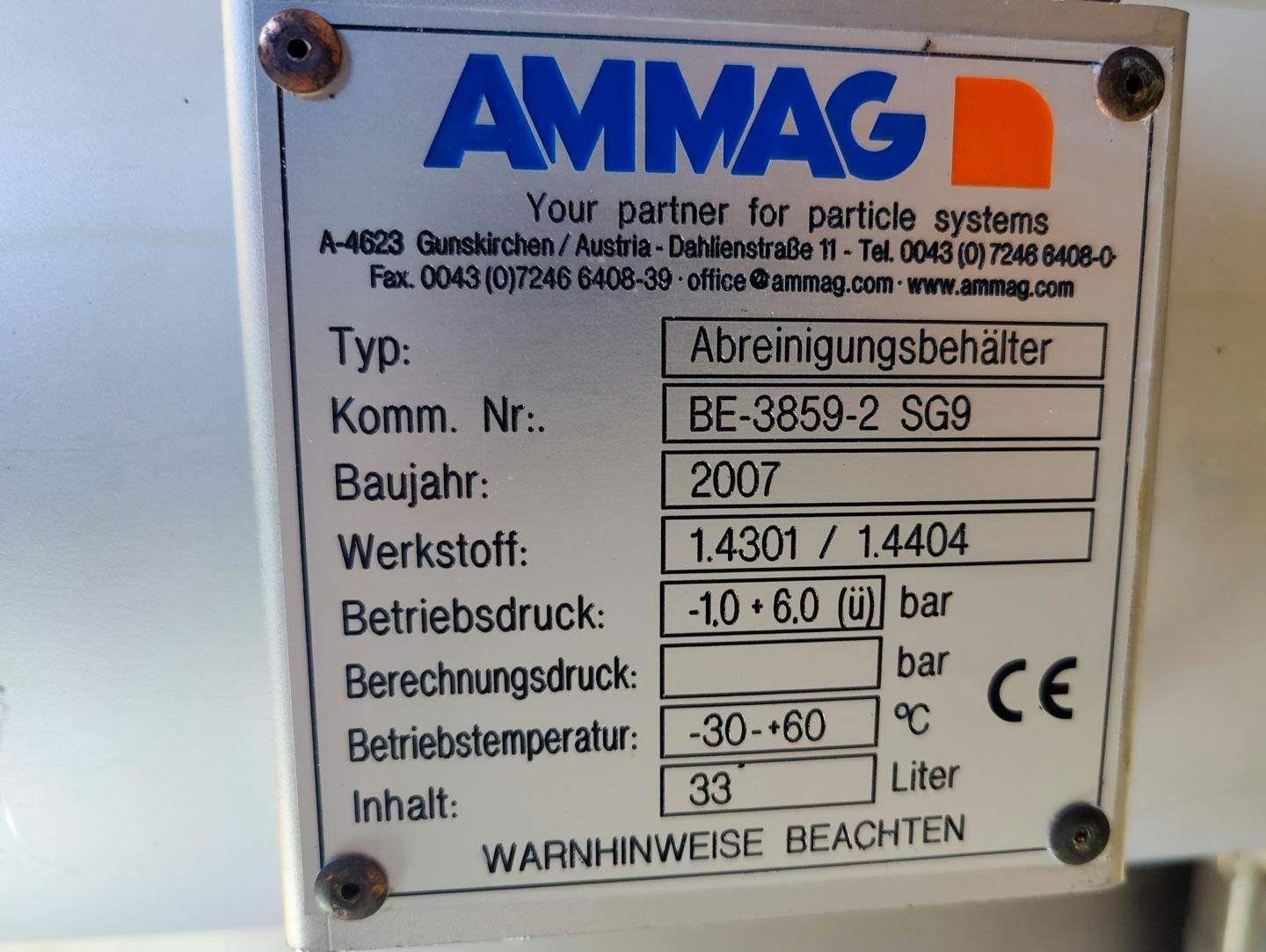 Ammag Vorlagebehälter 1100 - Bag filter - image 10