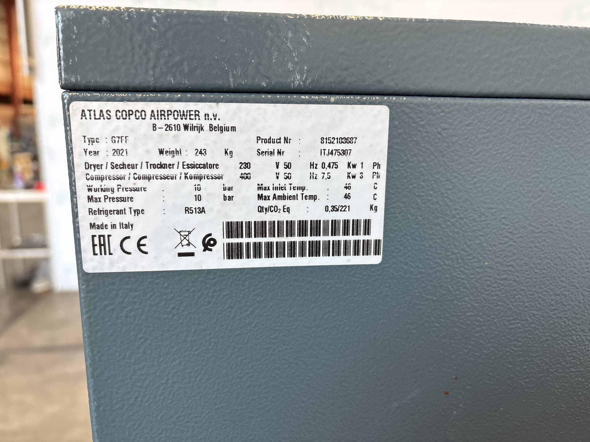 Atlas Copco G7 FF — Screw Compressor - Soplante - image 6
