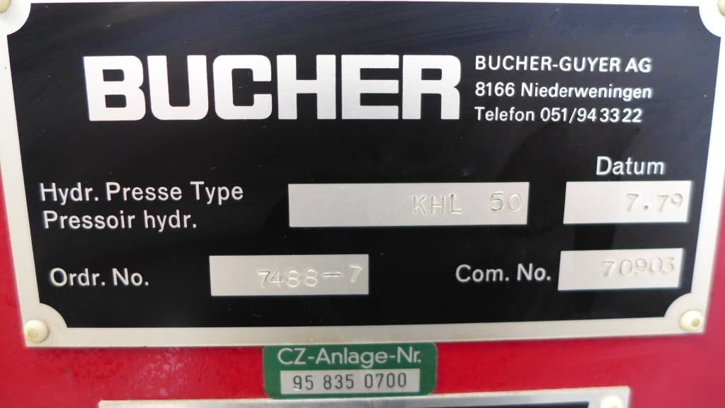 Bucher KHL 50 - Laboratorium pers - image 9