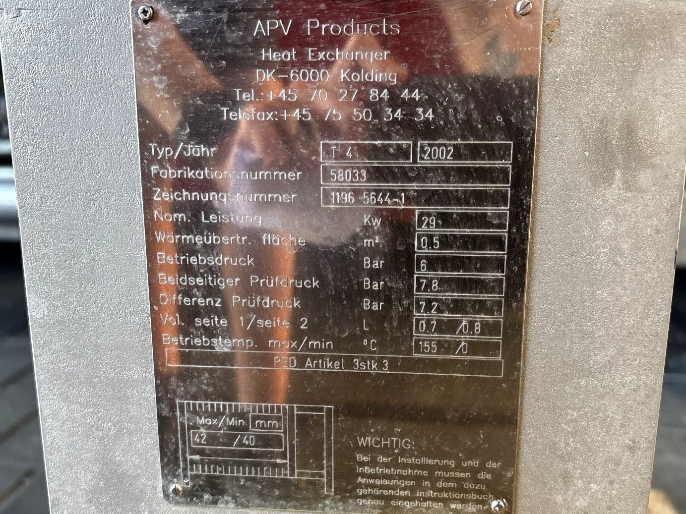 APV Products T 4 — 0,5 m² - Platen warmtewisselaar - image 8