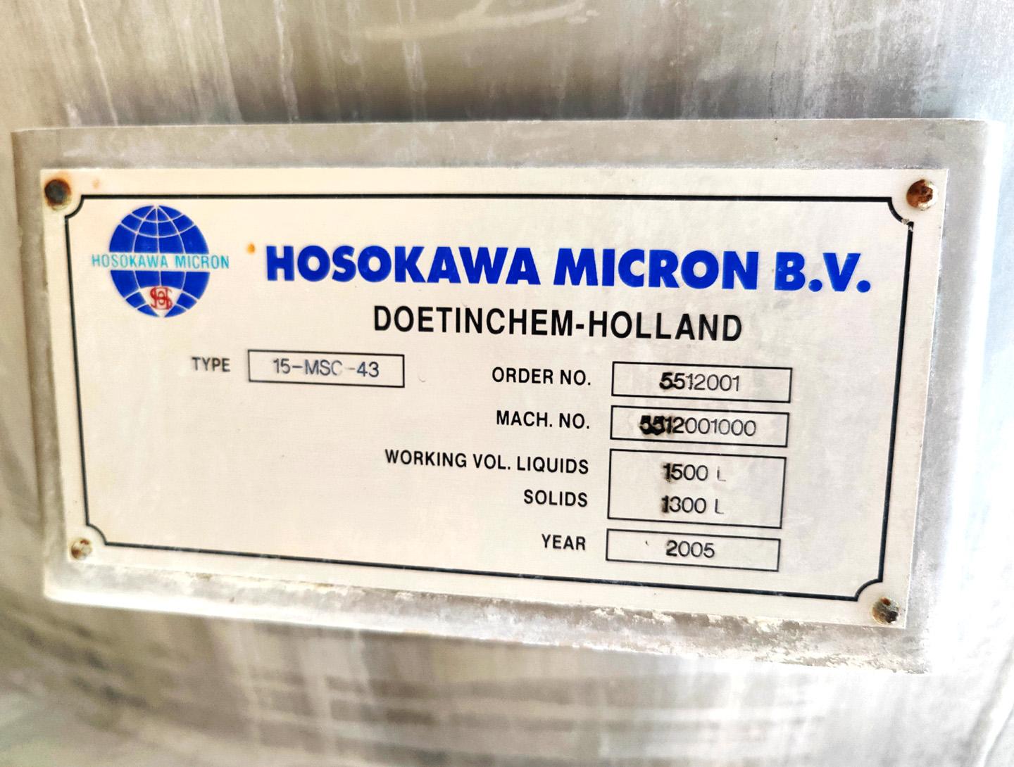 Hosokawa Micron 15-MSC-43 - Mezclador cónico - image 12