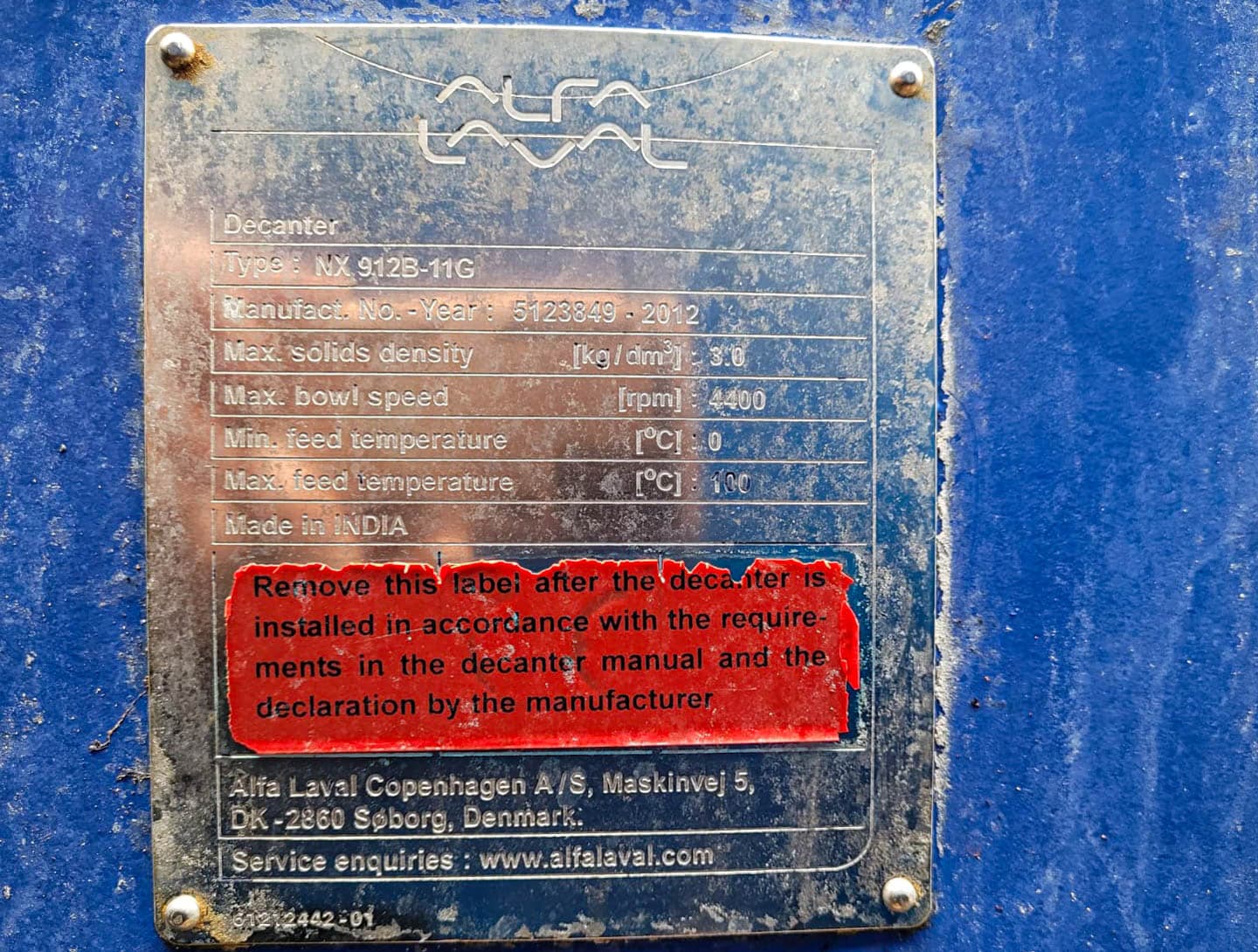 Alfa Laval NX912B-11G - Отстойник - image 14