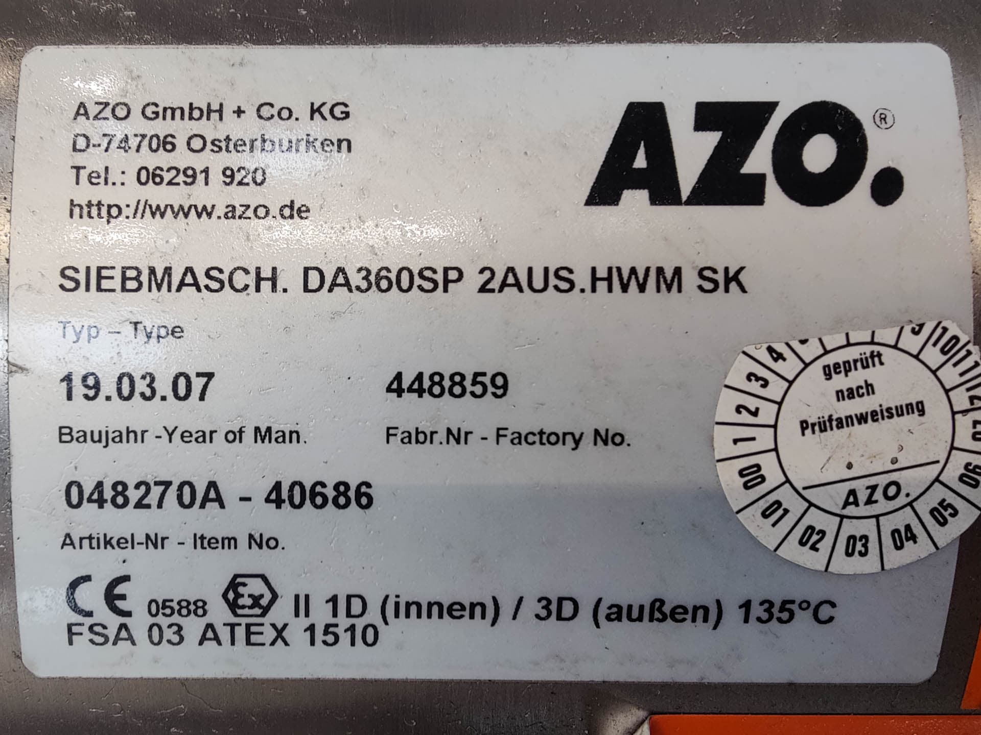 AZO DA-360 SP - Roterende zeef - image 6