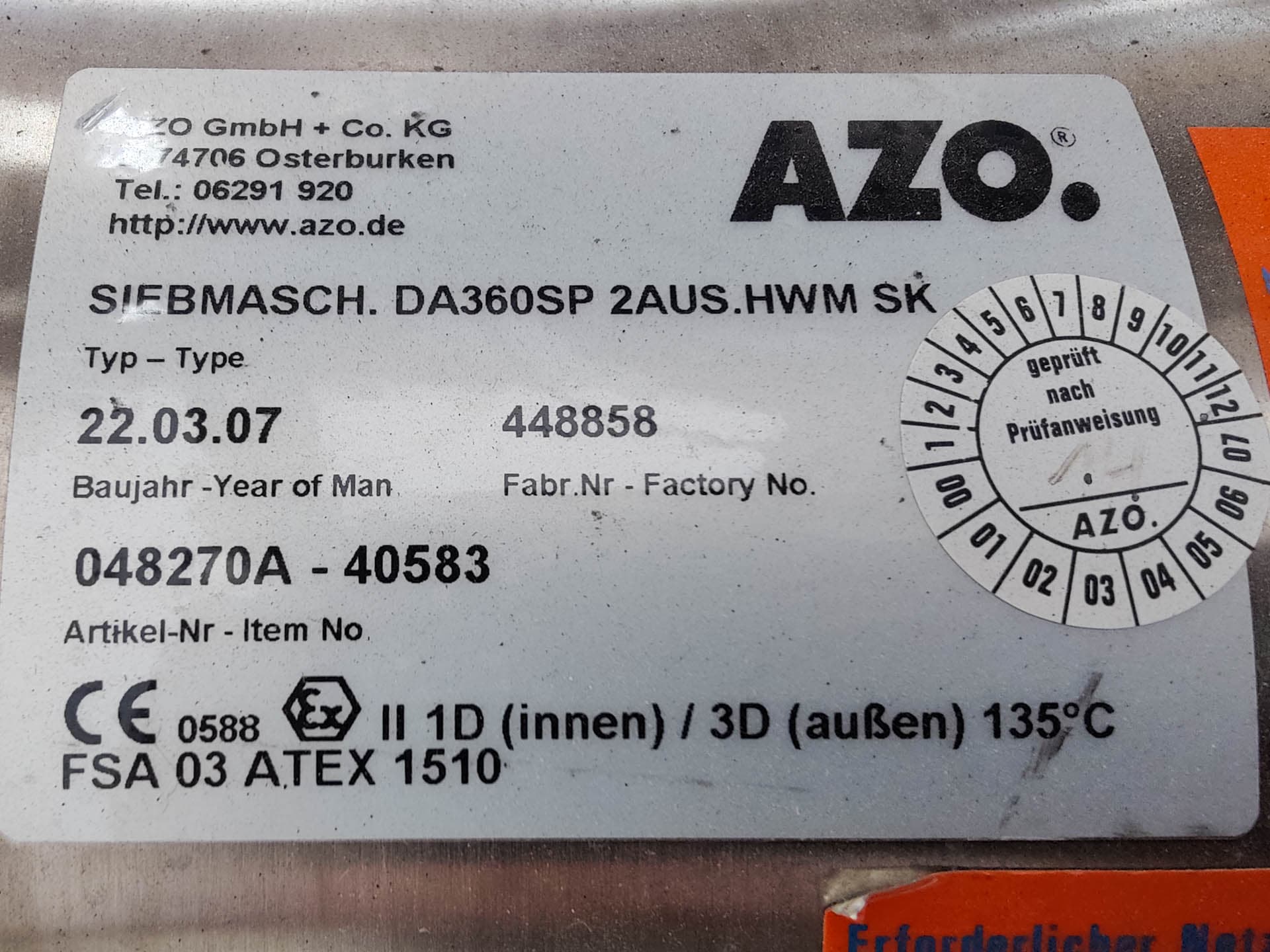 AZO DA-360 SP - Roterende zeef - image 13