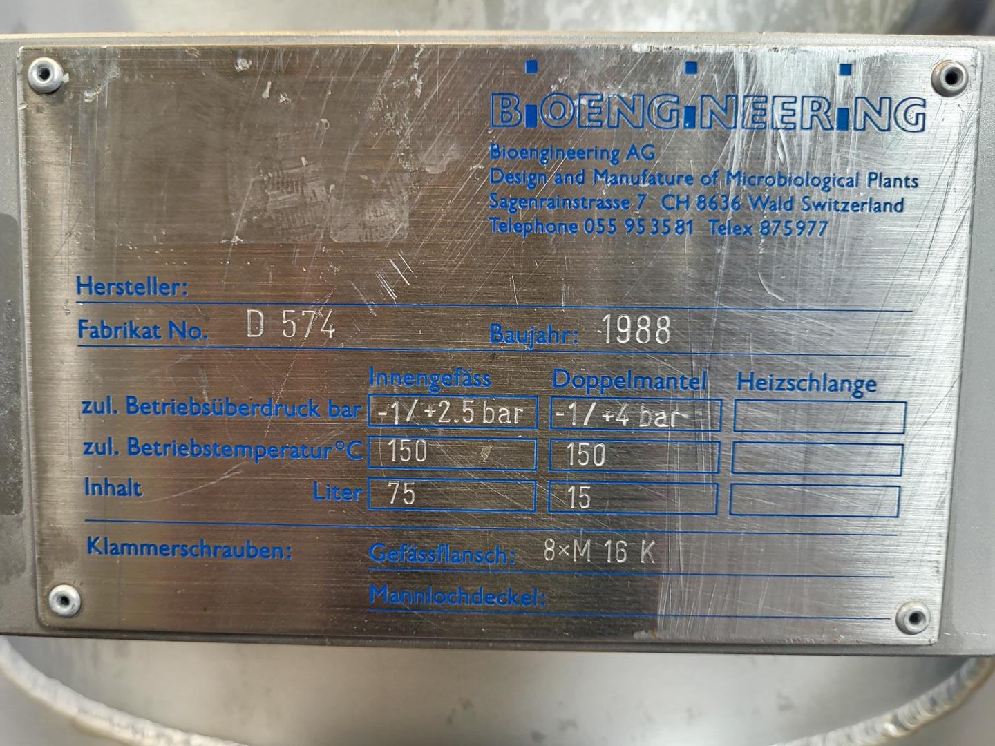 Bioengineering D574, 50Ltr. Fermentor (Bio) - Nerezové reaktor - image 11