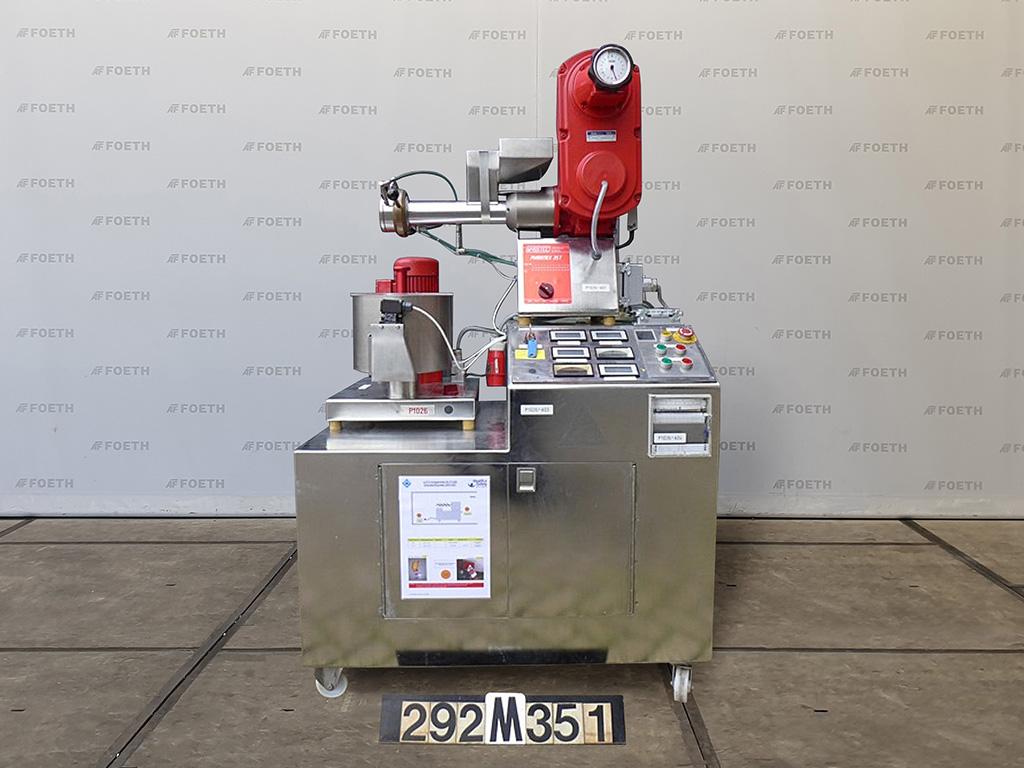 Wysstec Pharma-Extruder PHARMEX 35 T & Noduliser SPHAEROMAT 250 T - Einschneckenextruder