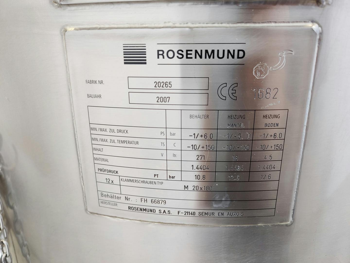 Rosenmund Rolab 0,3 m2 Filter/dryer - Filtre Nutsche - image 17