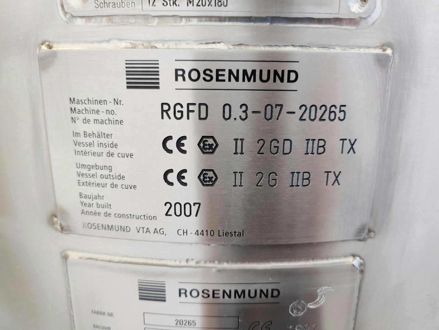 Rosenmund Rolab 0,3 m2 Filter/dryer - Filtru Nutsche - image 18