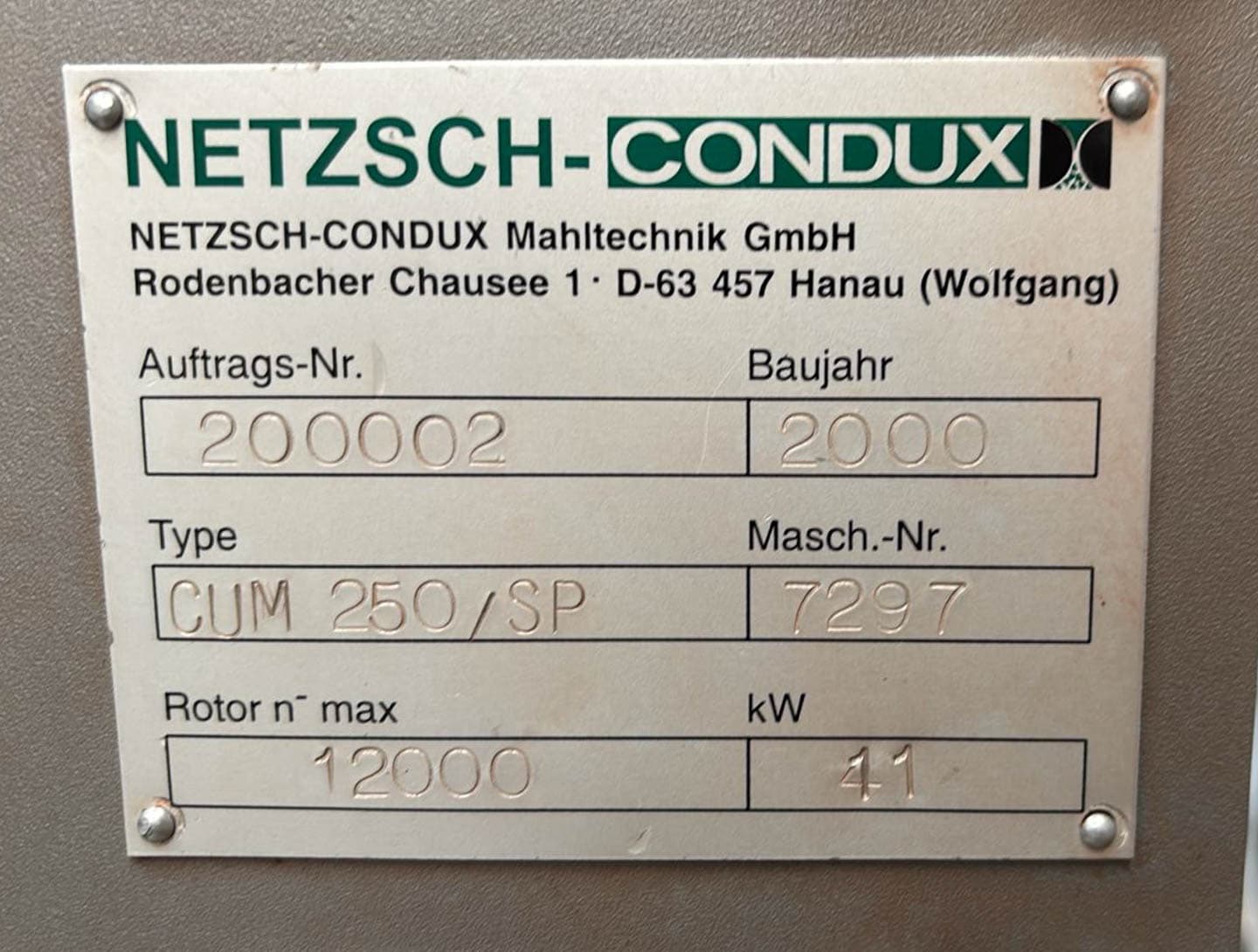  Netzsch CUM-250/SP - Pennenmolen - image 9