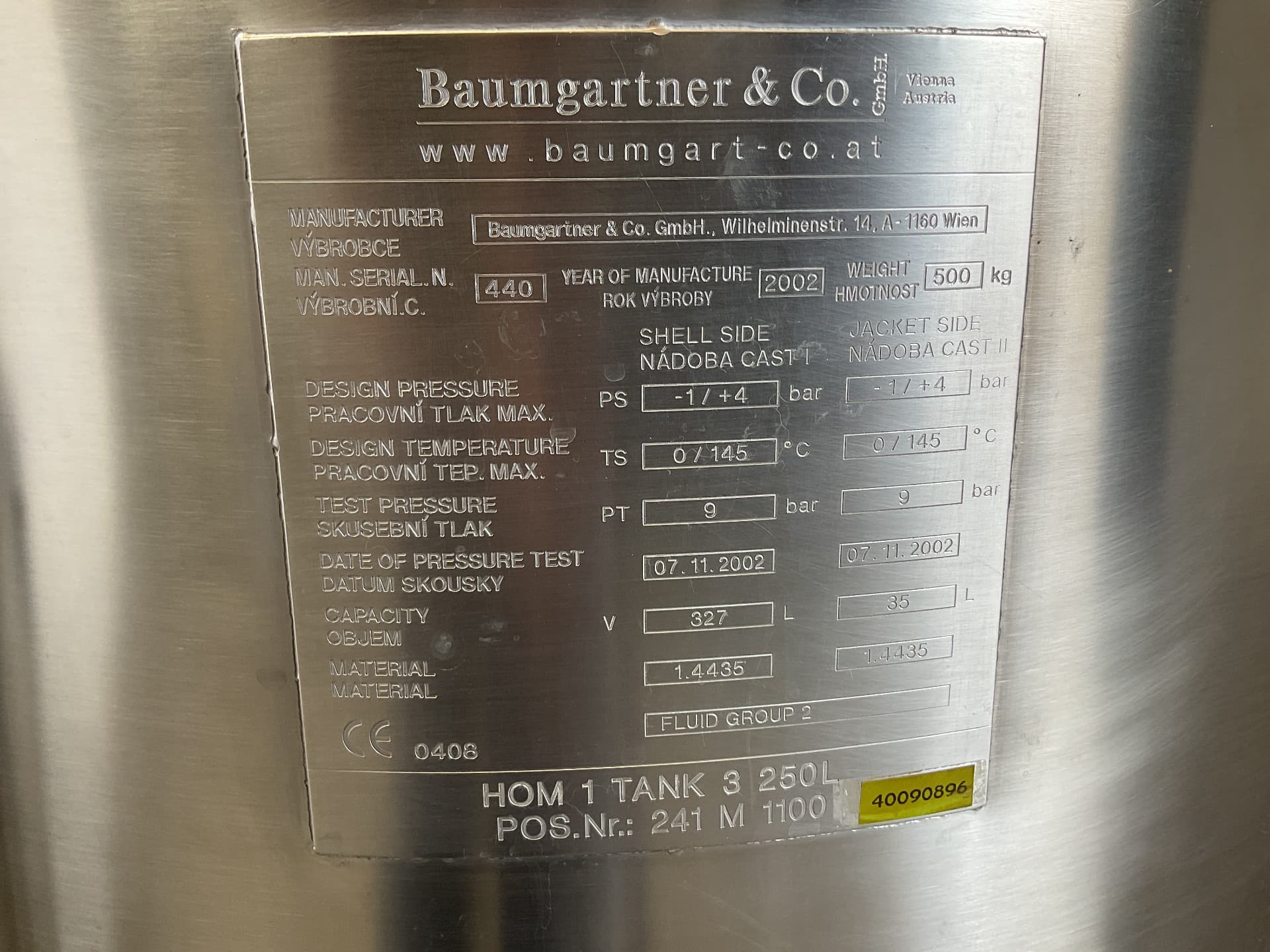 Baumgartner 250 L - Serbatoio a pressione - image 4