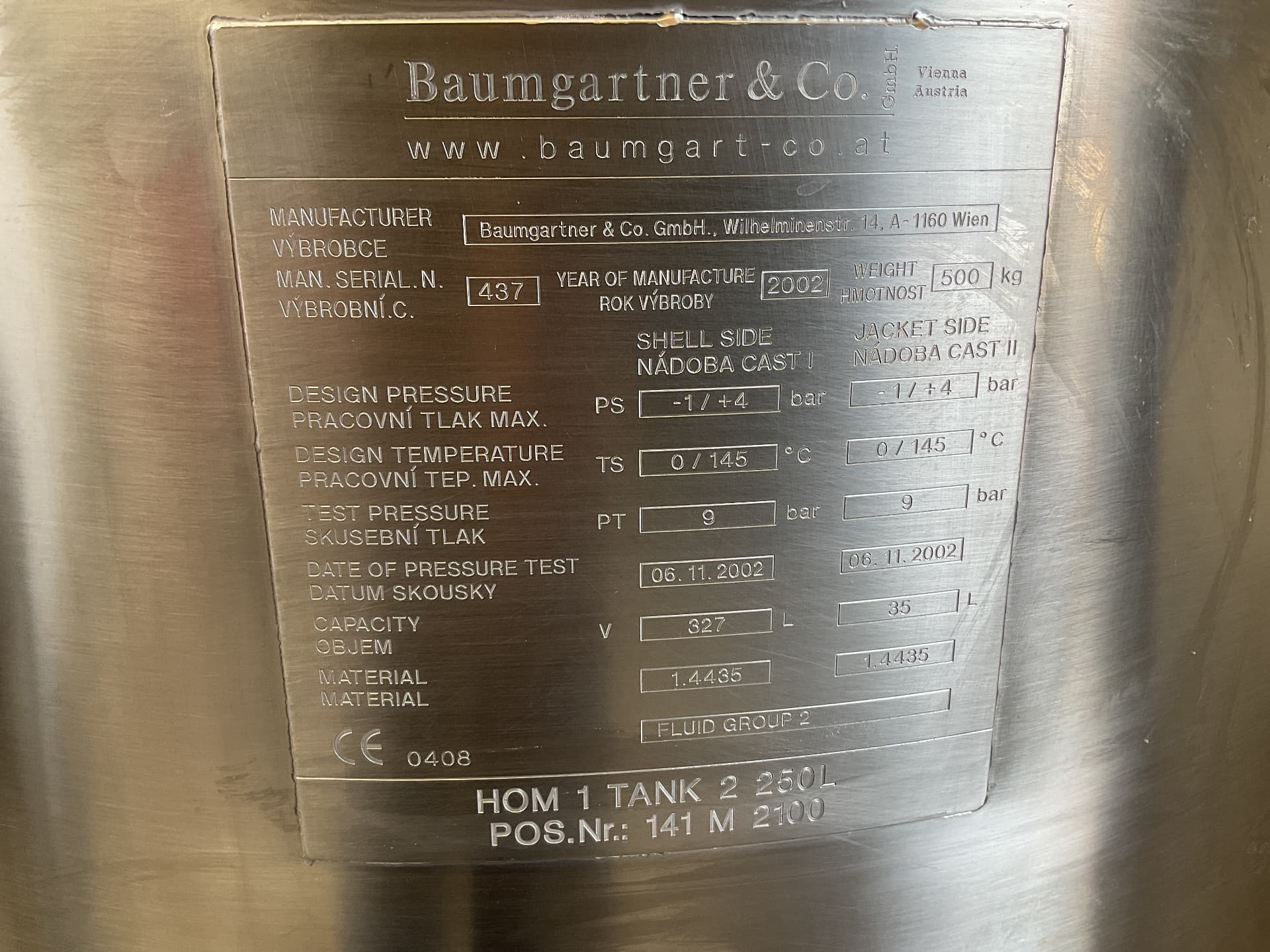 Baumgartner 250 L - Serbatoio a pressione - image 4