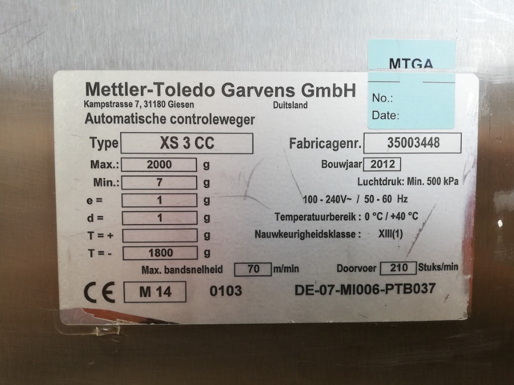 Mettler Toledo XS3 CC - Detector de metale - image 6