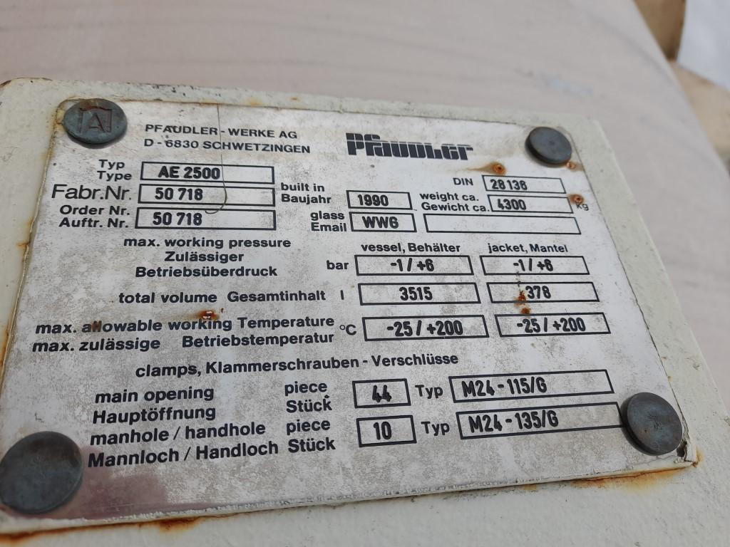 Pfaudler-werke AE 2500 - Glass-lined Reactor - image 13