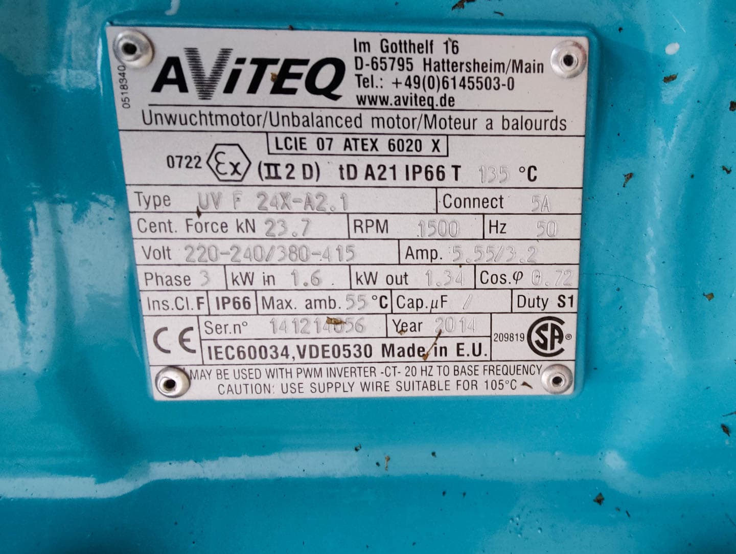 Aviteq VSB1200/2070 - Вибрационное сито - image 11