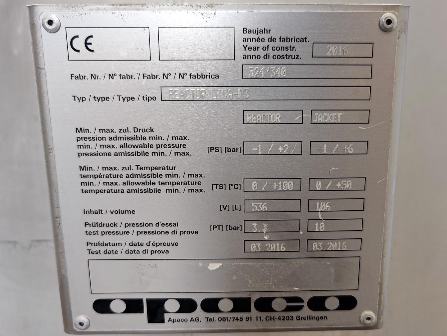 Apaco AG Reactor LIVA-R3 - Reattore in acciaio inox - image 8