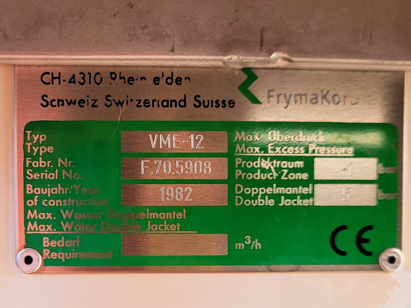 Fryma VME-12 - Recipiente de processo - image 8