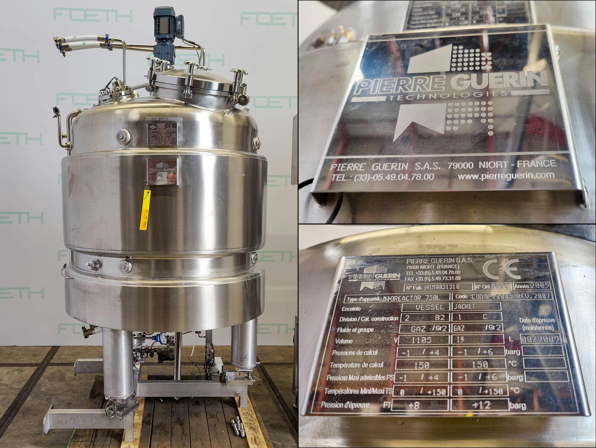 Pierre Guerin Bioreactor 750L - Реактор из нержавеющей стали - image 5