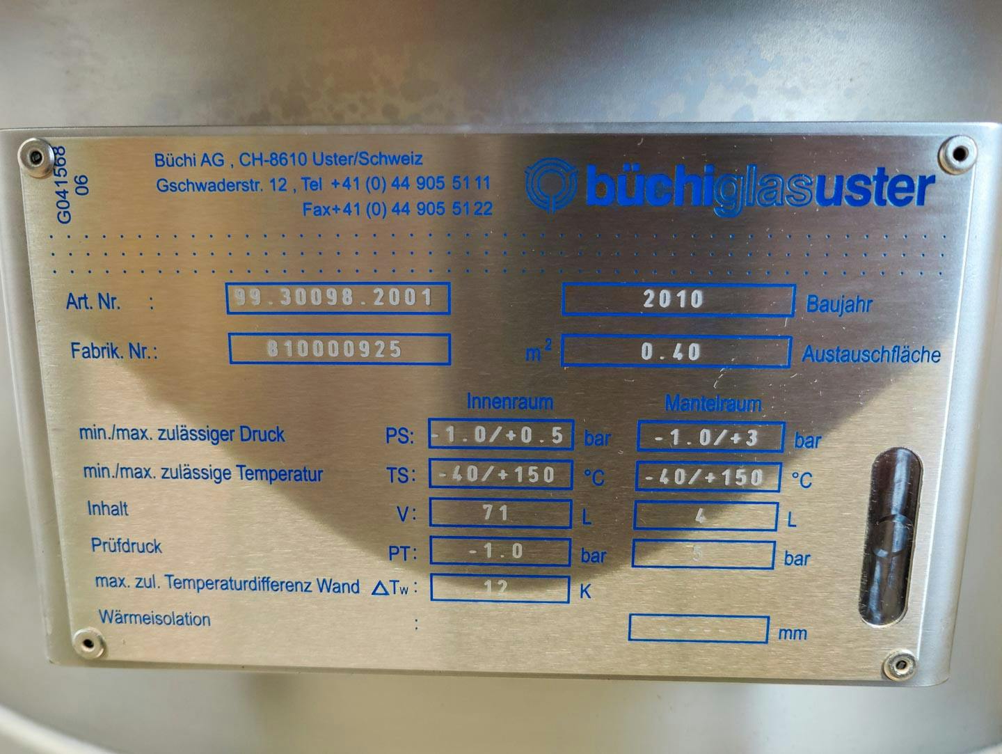 Büchi Filter 140 Ltr. (Ex) - filter reactor - Nutsche filtr - image 14