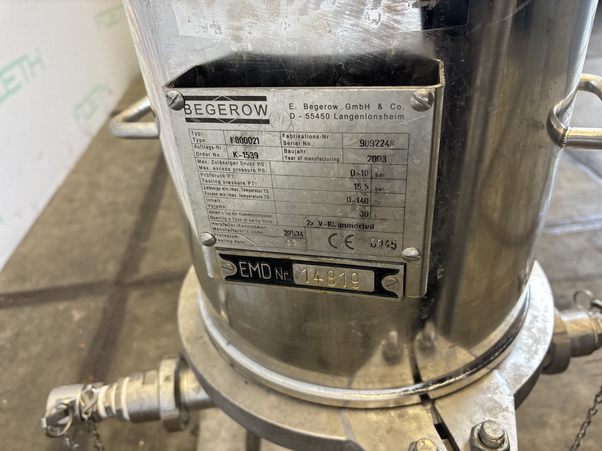 Begerow K800021 - Candle filter - image 2