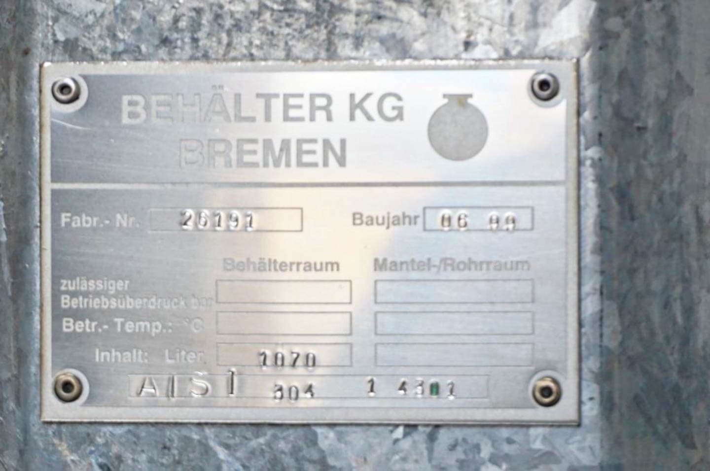 Behälter KG 1070 l - Zbiornik pionowy - image 3