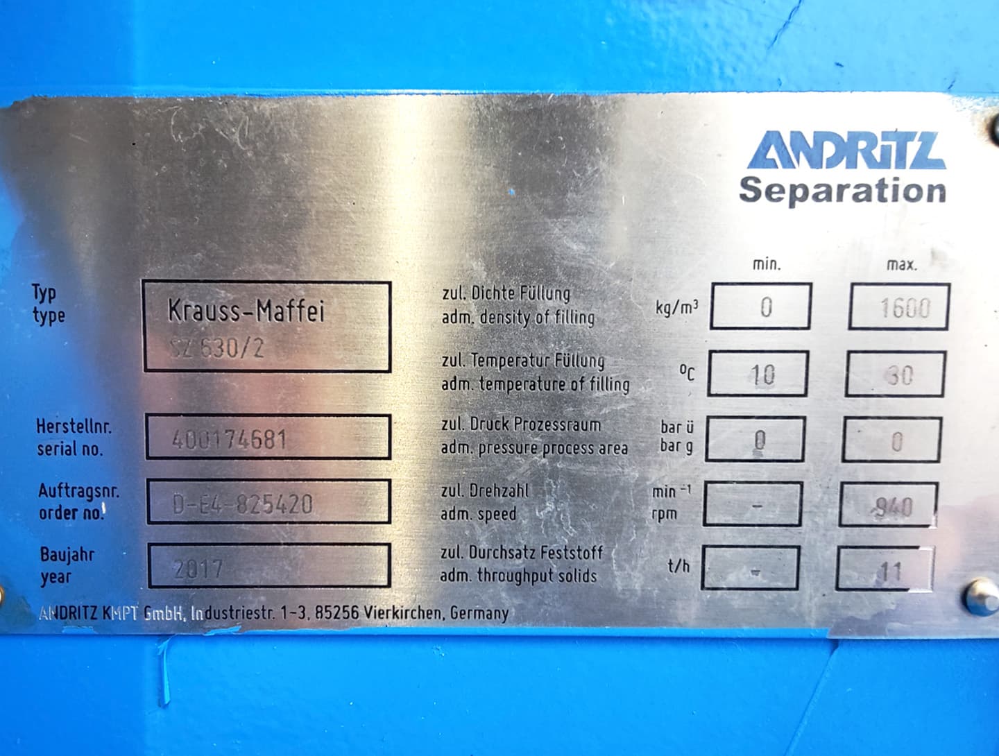 Andritz SZ630/2 - Schuifcentrifuge - image 9