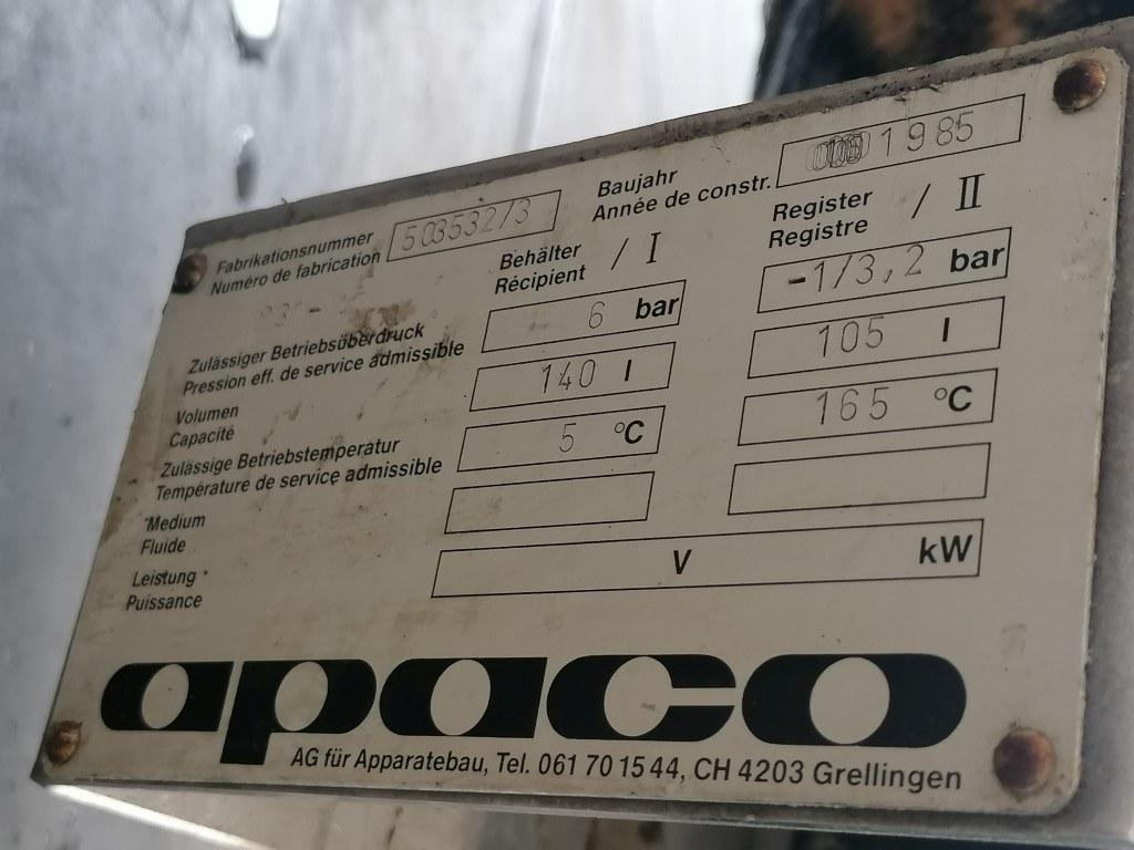 Apaco AG AW300-2600/20-98 - Rohrbündelwärmetauscher - image 6