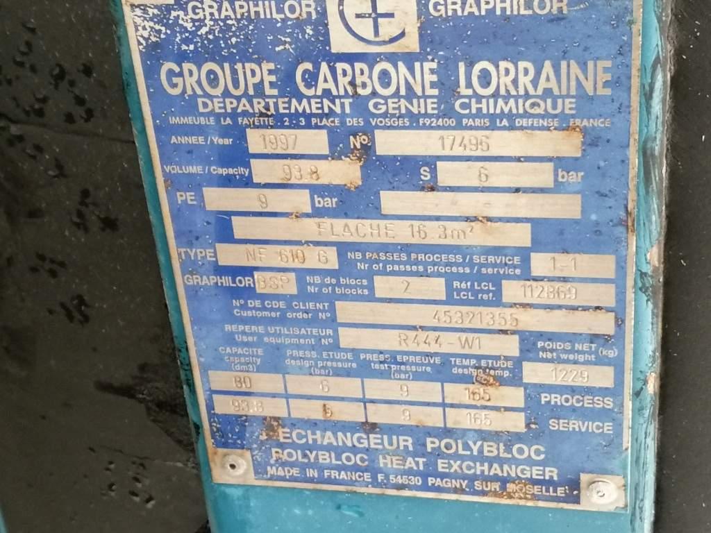Le Carbone-Lorraine Polybloc NF610G - Intercambiador de calor de carcasa y tubos - image 8