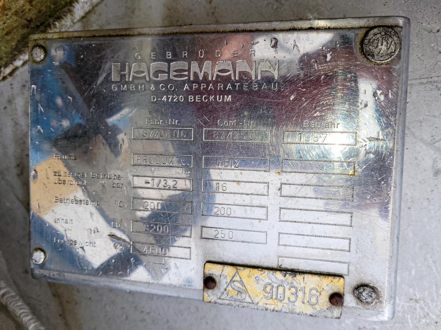 Hagemann 6300 Ltr. - Реактор из нержавеющей стали - image 8