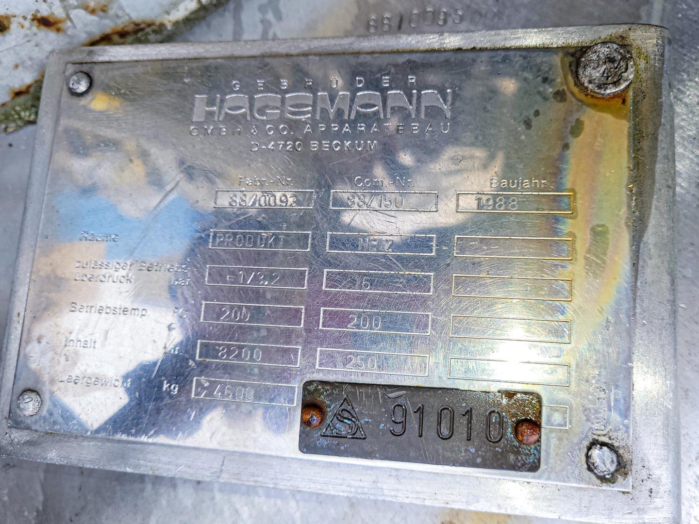 Hagemann 6300 l - Реактор из нержавеющей стали - image 4