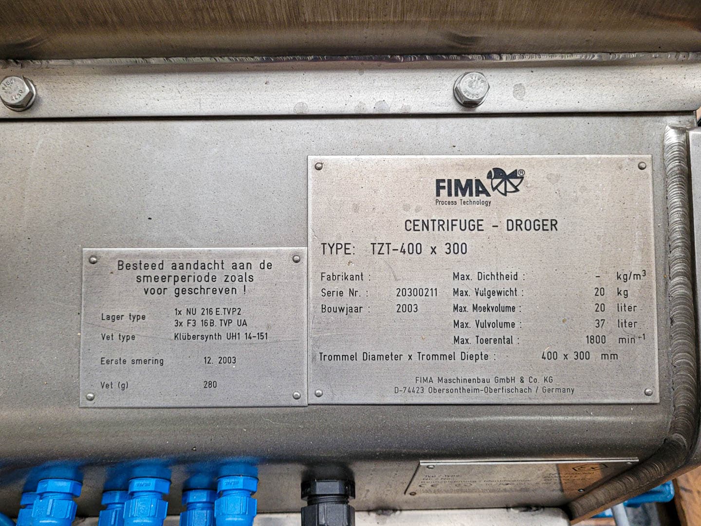 Fima Process Trockner TZT-400X300 - Корзиночная центрифуга - image 10