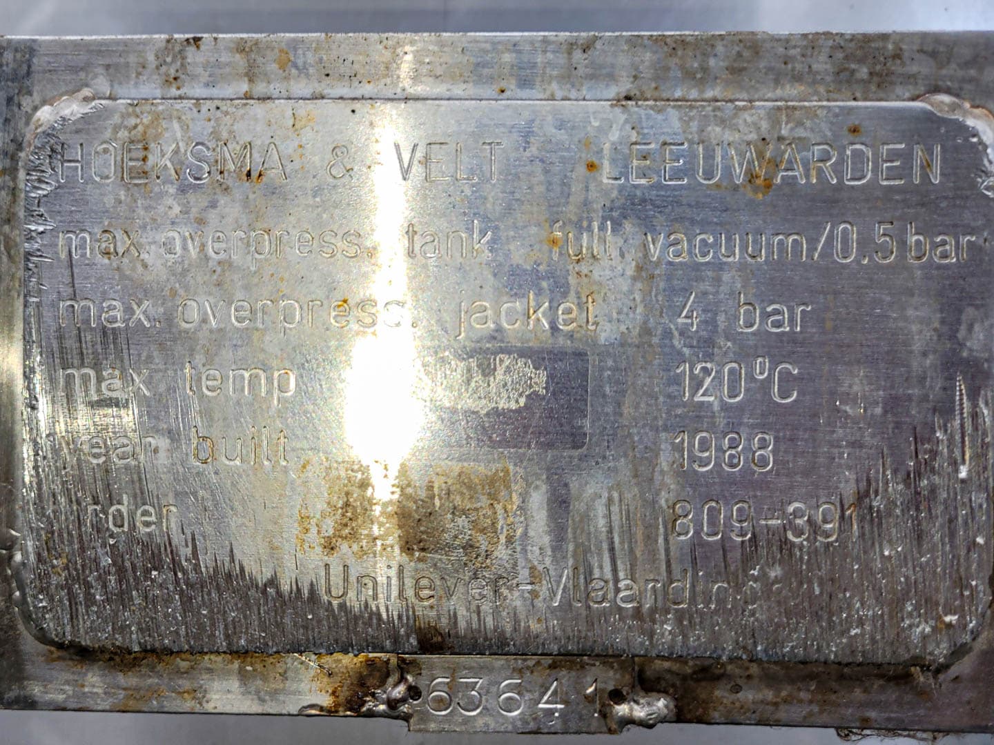 Hoeksma & Velt 750 Ltr - Реактор из нержавеющей стали - image 4