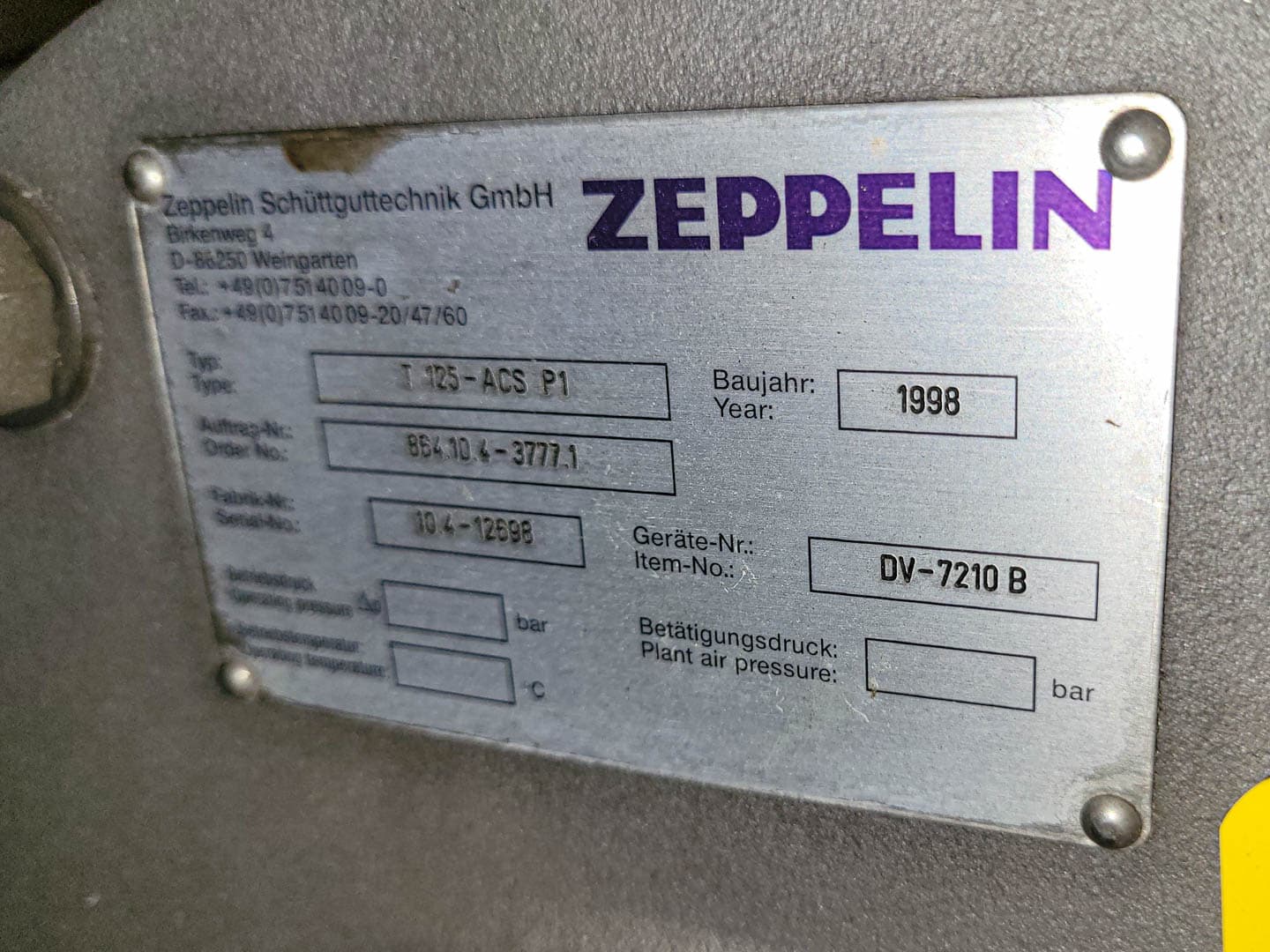 Zeppelin T-125-ACS P1 - Перепускная заслонка - image 4