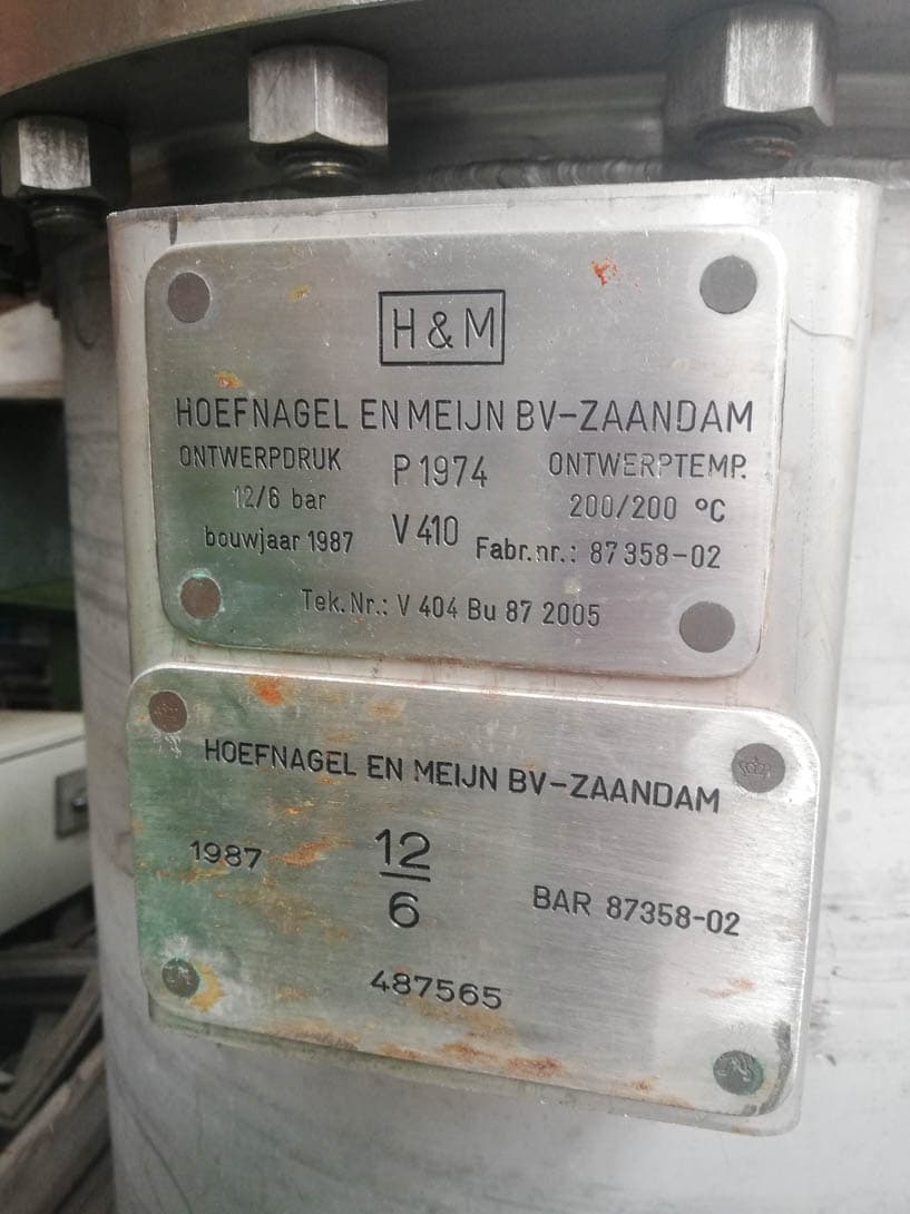 Hoefnagel&meijn 265 Ltr - Реактор из нержавеющей стали - image 9