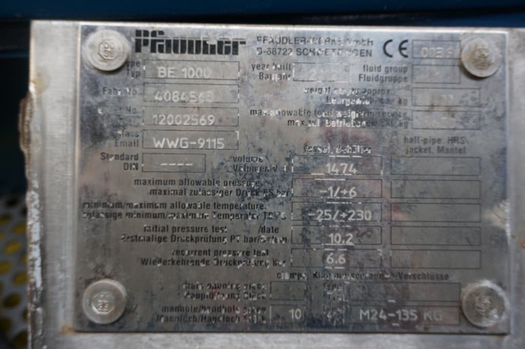 Pfaudler-werke BE-1000 - Герметичный сосуд - image 3