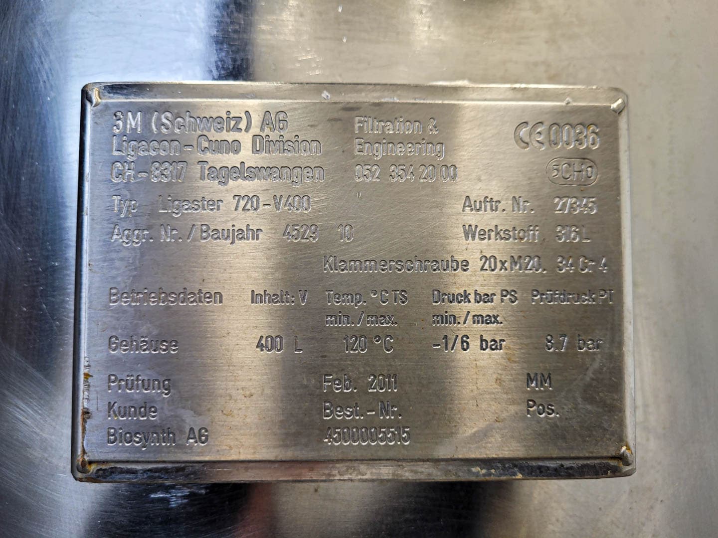 3M Ligaster 720 V400 (0.3 m²) - Нутч-фильтр - image 6