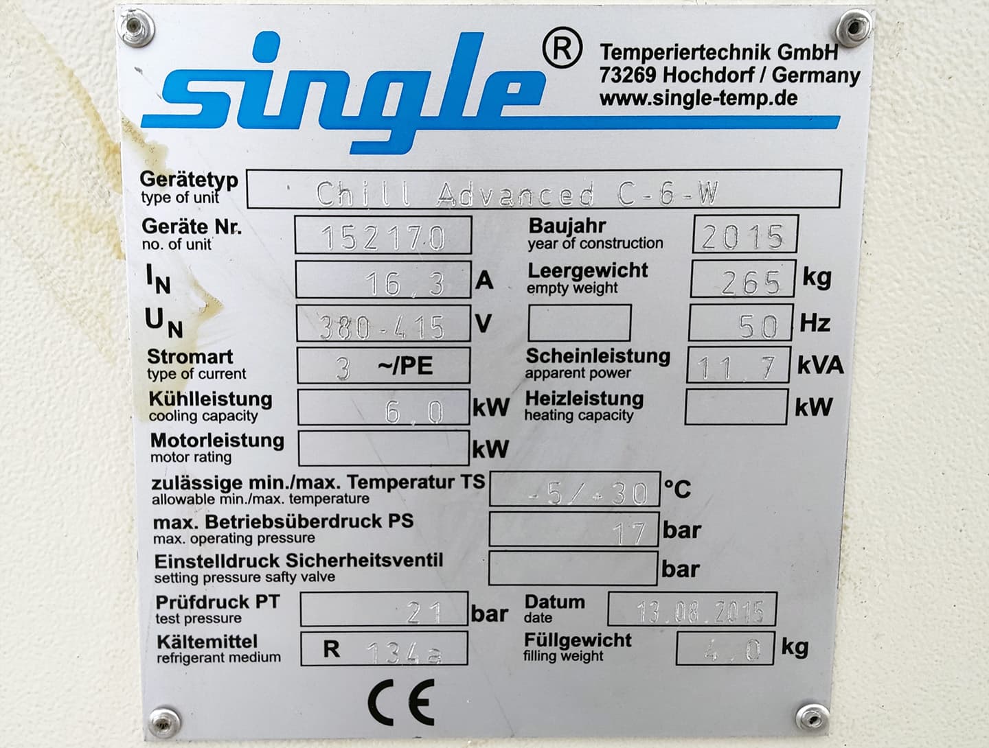 Single Temperiertechnik Chill advanced C-6-W "chiller" - циркуляционный термостат - image 9