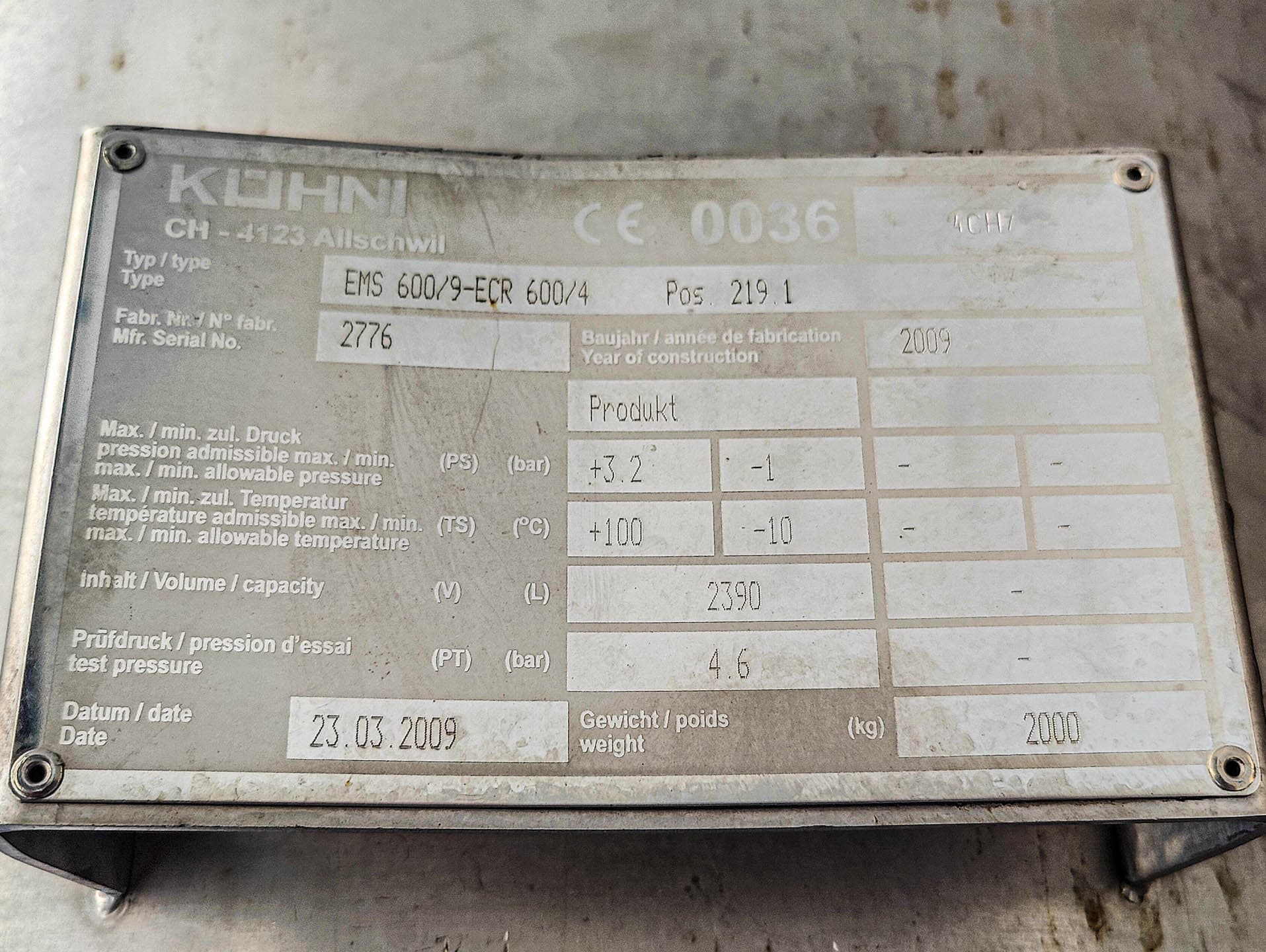 Kuehni EMS 600/9 - ECR 600/4 Agitated Column - Экстракторная установка - image 9