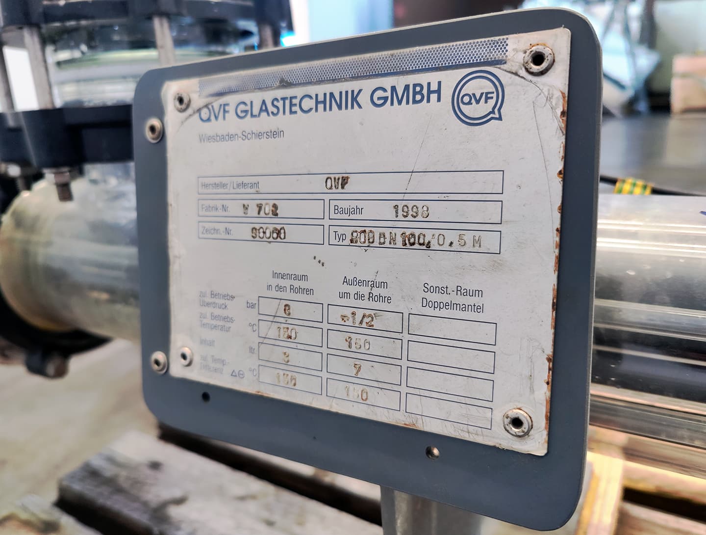 QVF Glasstechnik ROB DN100 SIC 0,5m² - Кожухотрубчатый теплообменник - image 10
