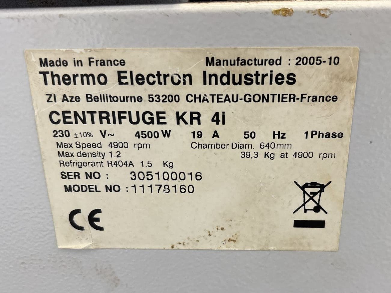 Thermo Electron KR 4i - Корзиночная центрифуга - image 3