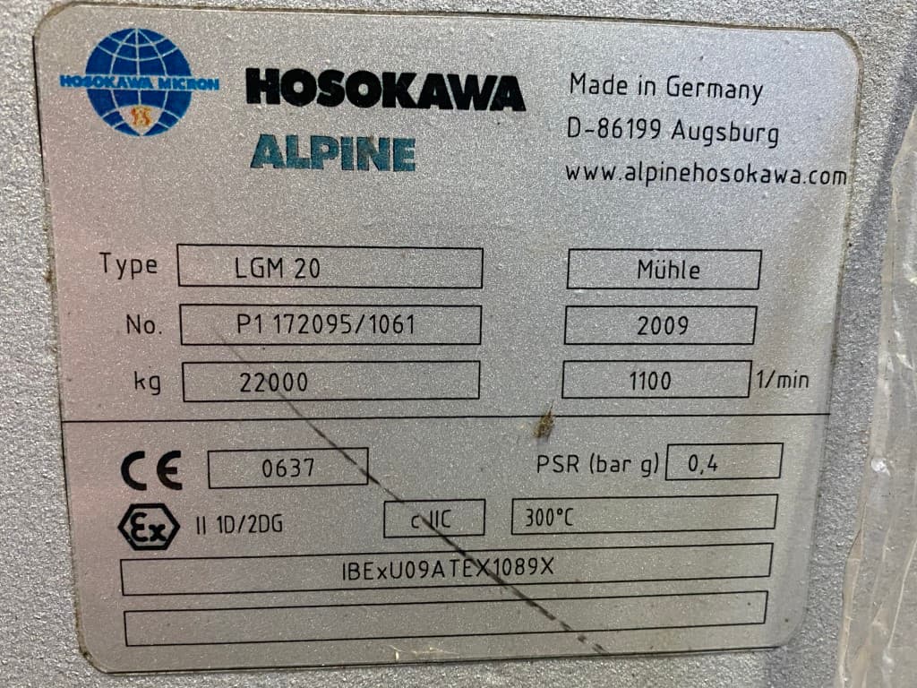 Hosokawa Alpine LGM-20 (Long Gap Mill) - Тонкая ударная мельница - image 11