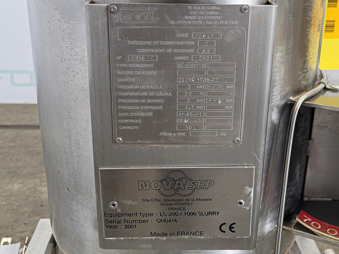 Novasep LC200 x 1000VE70 Preparative High-Performance Liquid Chromatography Column - Экстракторная установка - image 13