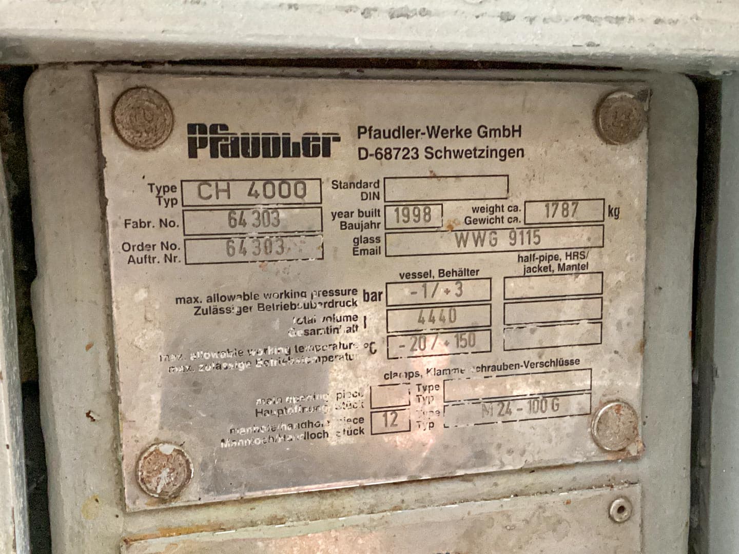 Pfaudler-werke CH4000 - Герметичный сосуд - image 8