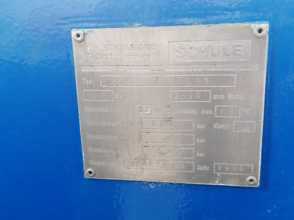 Schule KUK 630/3 VDL-1 - Фильтр-пресс - image 9