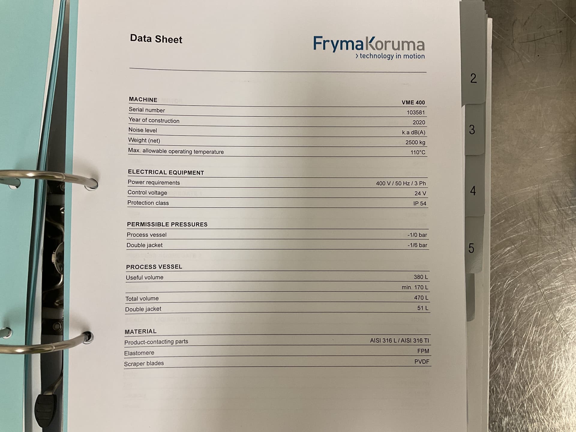 Fryma Koruma VME 400 - Cuve de process - image 14